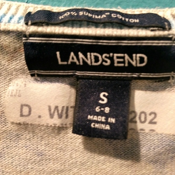 Lands  End Cardigan Sweater Size S multi design - Picture 3 of 5